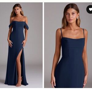 Azazie Navy Bridesmaid dress